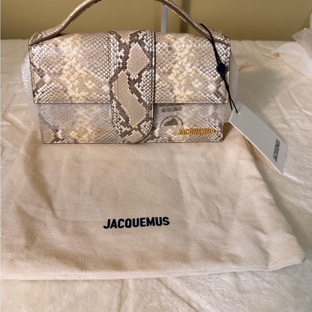 Jacquemus Le Grand Bambino Bag in Snake Embossed - Picture 3 of 16